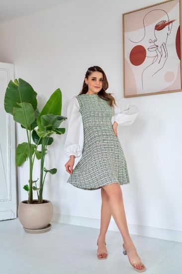Yeşil Desenli Elbise resmi